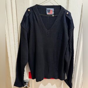 Vintage V-Neck Commando Sweater Size 2XL